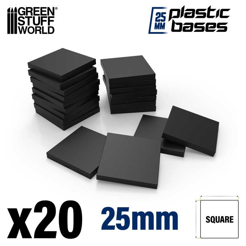 Socles CARRÉS 25mm en Plastique