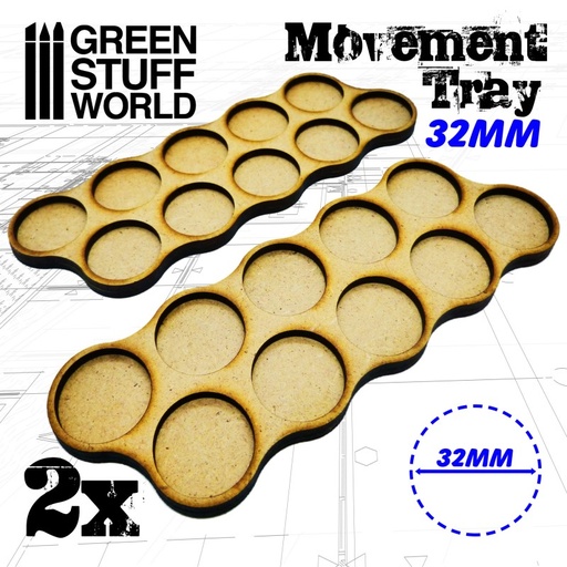 [8436574502800ES] Plateau De Mouvement Skirmish 32mm